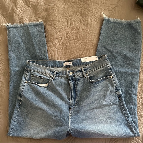 NWT High Rise Straight Crop Jeans - Picture 1 of 5
